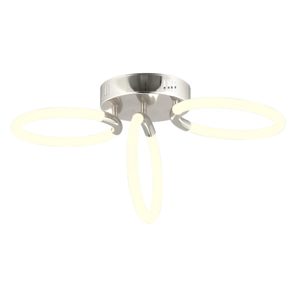 Honos 3lü Krom 39 Watt Plafonyer Led Avize - Resim 2