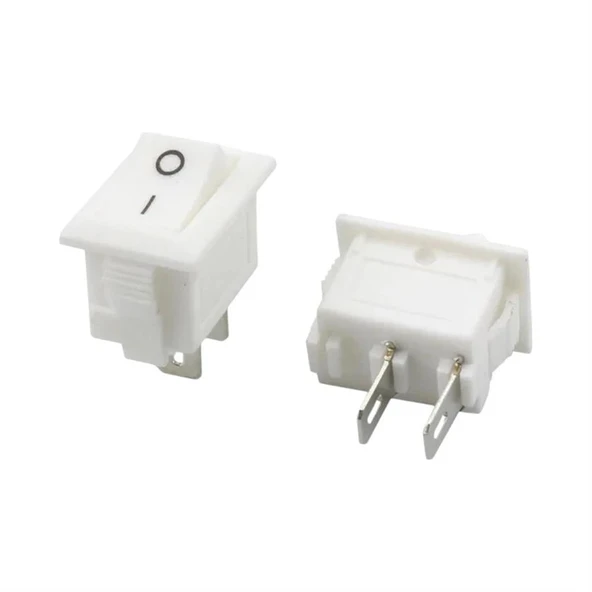 Ayt IC-120B Mini Işıksız On Off 2 Pin Anahtar Beyaz Aç Kapa Buton Düğme 2.5x1.7 Mm ürün görseli 1