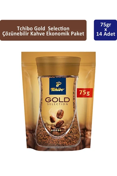 Tchibo Gold Çözünebilir Kahve Ekonomik Paket 75 gr x 14 Adet ürün görseli 1