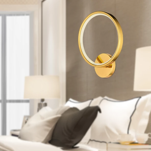 Apliqa Besta Gold 20 Watt Modern Tasarım Banyo Koridor Ledli Salon Aplik ürün görseli 1