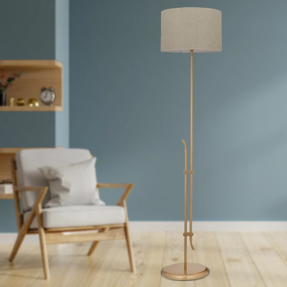 Jolly Eskitme Şapkalı Eskitme Modern Tasarım Ayaklı Abajur Lamba Metal Lambader ürün görseli 1