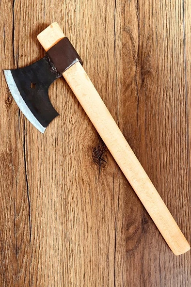45 CM Ahşap Kayın Saplı Metal Nacak Odun Kemik Kesme Kırma Kamp Baltası ürün görseli 1