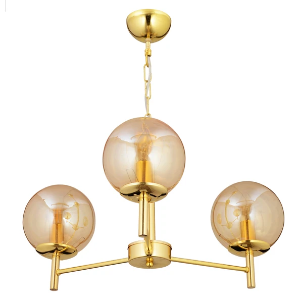 Minar 3Lü Gold Kaplama Modern Yatak odası Salon Avize ürün görseli 1
