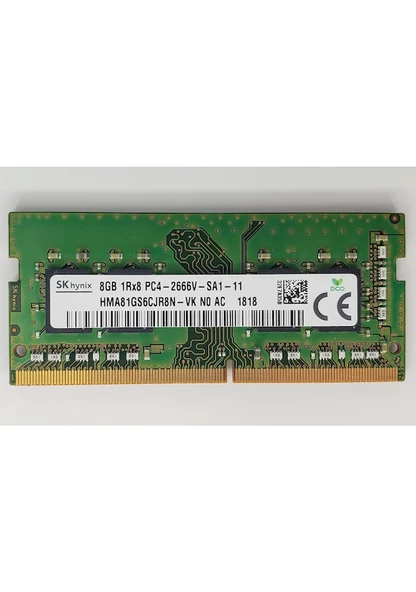 SK Hynix HMA81GS6CJR8N-VK PC4-21300 8 GB DDR4 2666 MHz CL19 Laptop Ram ürün görseli 1