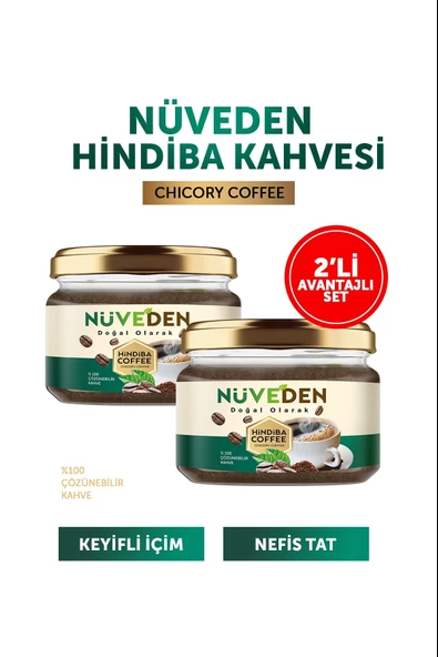NÜVEDEN Hindiba Kahvesi % 100 Doğal Detox Diyet Kahvesi 2x150 gr ürün görseli 1