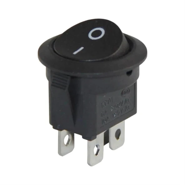 Ayt IC-133-4 Yuvarlak Işıksız 4 Pin On Off Anahtar Aç Kapa Buton Düğme 17x28 mm ürün görseli 1