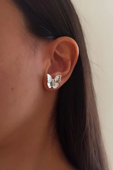 Kadın Özel Tasarım 2 cm Kelebek Model Küpe zyna004 ürün görseli 1
