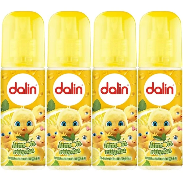 Dalin Bebek Kolonyası 150ML Limon Çiçeği (Limon-Bergomat-Papatya) (4 Lü Set) ürün görseli 1