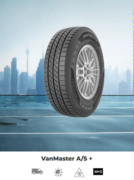 Petlas 205/75 R16 C TL 113/111R 10PR VANMASTER + A/S Ticari Dört Mevsim Lastiği (Üretim Tarihi:2025) ürün görseli 1