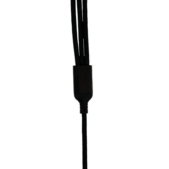 FitPlus 3in1 USB to Type-C / Lightning / Micro 1.2m Örgü Şarj Kablosu - Resim 3