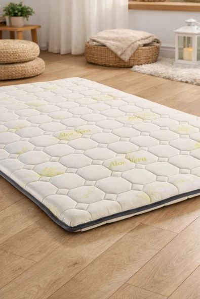 Artex Aloe 5cm Sünger Şilte 140x200 Ped Yatak Şiltesi Pedi Topper Katlanabilir Katlanır ürün görseli 1