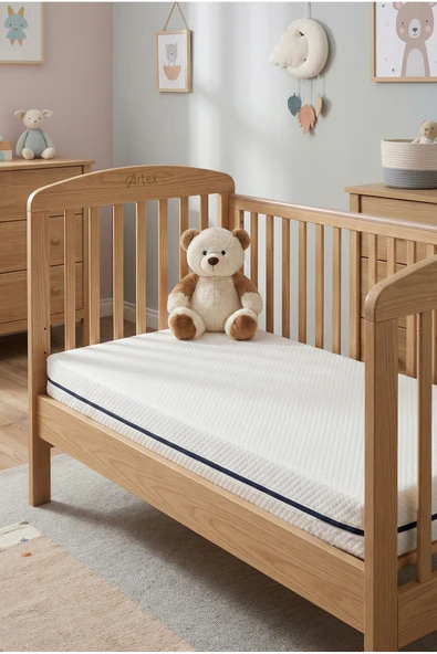 Artex 10Cm Süngerli Bebek Çocuk Beşik Yatağı  70x110 Yıkanabilir Kılıflı Park Yatak Oyun Parkı ürün görseli 1