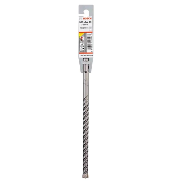 Bosch SDS Plus-5X 11 X 210 Mm Dört Elmaslı Matkap Ucu 2608833805 ürün görseli 1