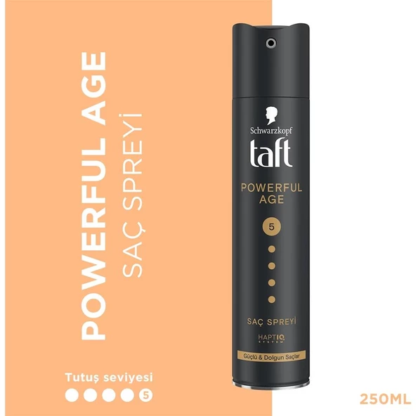 Taft Saç Spreyi Powerful Age No: 5 Güçlü ve Dolgun Saçlar 250 ml ürün görseli 1