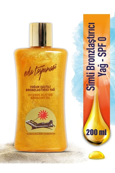 Eda Taşpınar Yoğun Bronzlaştırıcı Işıltılı Simli Yağ - 200 ml ürün görseli 1