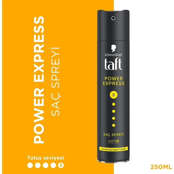 Taft Saç Spreyi Power Express No: 5 Anında Kuruyan Formül 250 ml ürün görseli 1