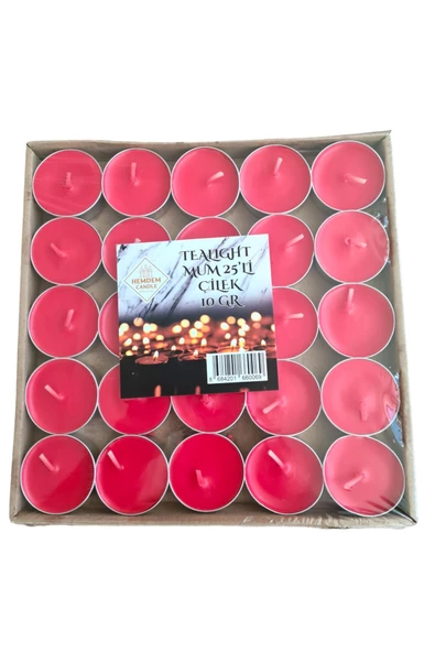 Kapella Mum 25'Li Tealıght 10 Gr Kırmızı Kokulu ürün görseli 1