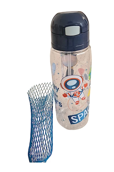 Tuffex Lüks Pipetli Matara 500Ml Mono Tp726 Lacivert Uzay Desenli ürün görseli 1