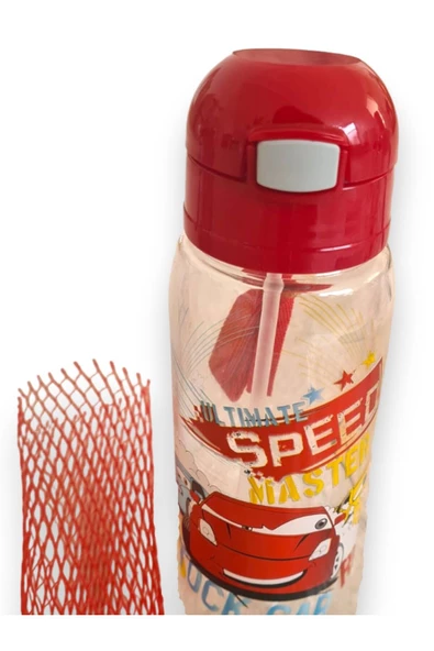 Tuffex Lüks Pipetli Matara 500Ml Mono Tp726 Kırmızı Araba Desenli ürün görseli 1