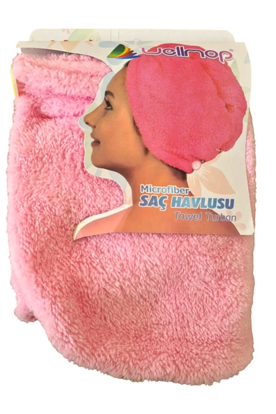 Wellmop Saç Havlusu Pembe ürün görseli 1