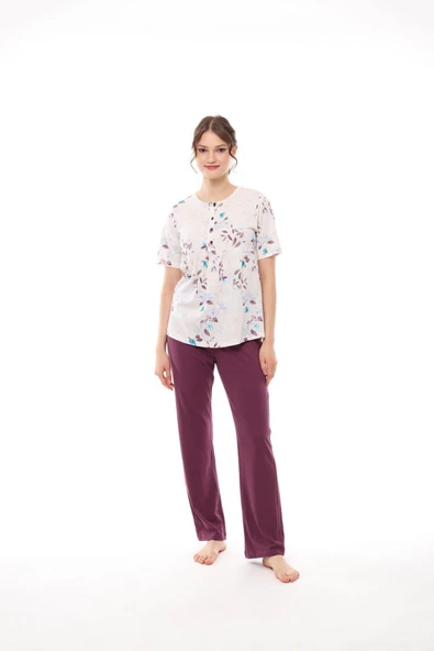 Pijadore 1450 Kadın Kısa Kollu Pijama Takım ürün görseli 1