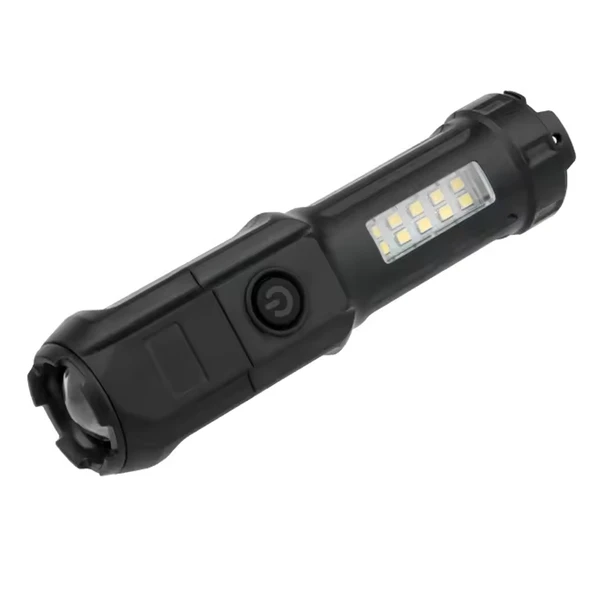 Powermaster 109-B Zoomlu Flash Özellikli SMD Ve Power LED’Li Şarjlı Plastik Kasa El Feneri (Powerbank Özellikli) ürün görseli 1