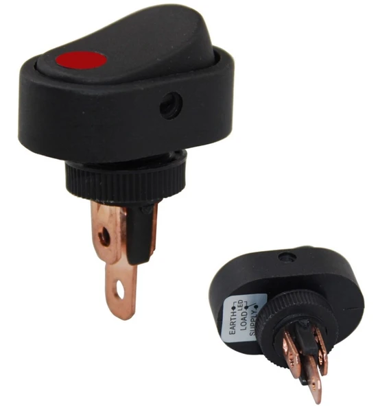 IC-132A-2 Işıklı 12 Volt Dc 20 Amper On-Off  Anahtar ASW-20D-2 ürün görseli 1