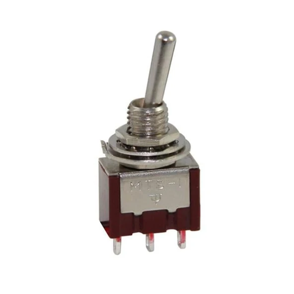 IC-139A 3 Pin Ø6mm On-Off Toggle Switch MTS-102 - Resim 2
