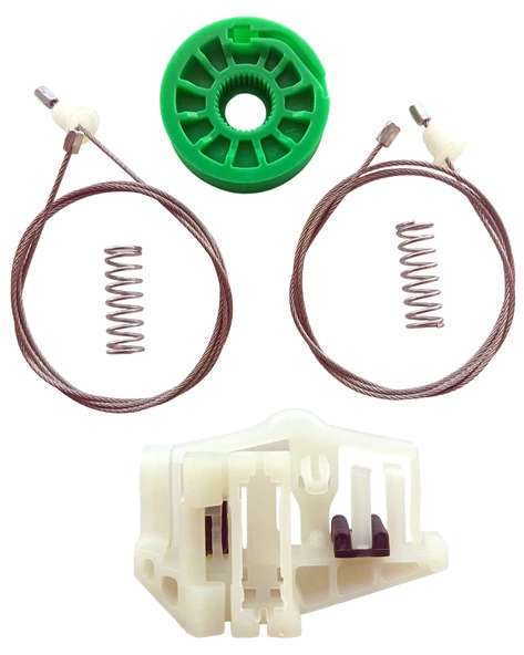 Bmw E90 2005-2012 Uyumlu Arka Sol Kapı Cam Kriko Teli ve Tamir Seti Takımı Kiti ürün görseli 1