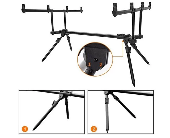 Captain 7646 Carp Sehpa Alarm Swinger 4lü Combo SET - Resim 9