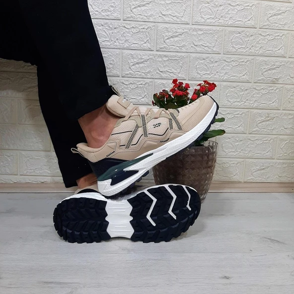 M.P. 1642 Bej Renk Memoryfoam Kaydırmaz Rahat Spor Ayakkabı ürün görseli 1