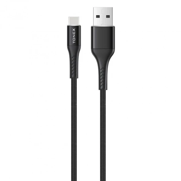 Tonex Delta Usb Type-C Metal Şarj ve Data Kablosu 1mt 3.4A - Resim 2