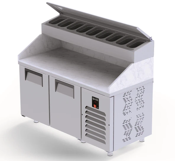 Iceinox Make Up Buzdolabı Mermerli 330 Lt - Resim 2