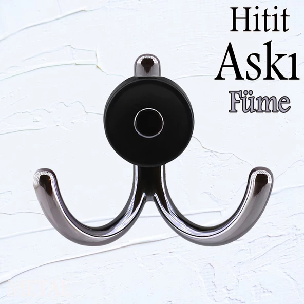 Hitit Askı Askılık Metal Füme Vestiyer Duvar Askısı Dolap Elbise Askılığı ürün görseli 1
