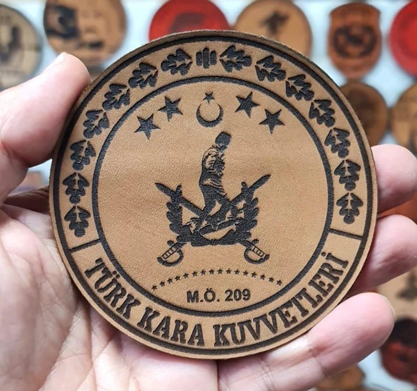 KARA KUVVETLERİ  Deri PEÇ - Arma - Leather Patch - Resim 3