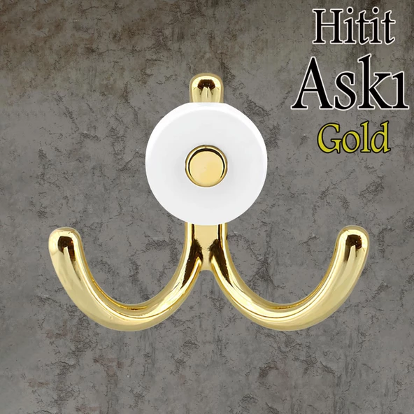Hitit Askı Askılık Metal Gold Vestiyer Duvar Askısı Dolap Elbise Askılığı ürün görseli 1