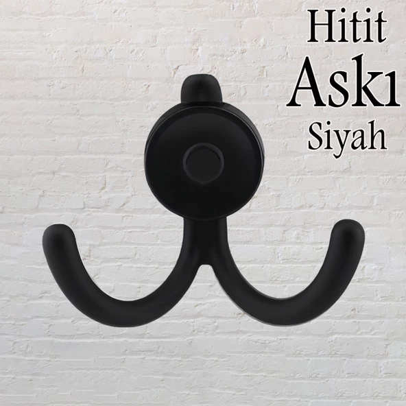 Hitit Askı Askılık Metal Siyah Vestiyer Duvar Askısı Dolap Elbise Askılığı ürün görseli 1
