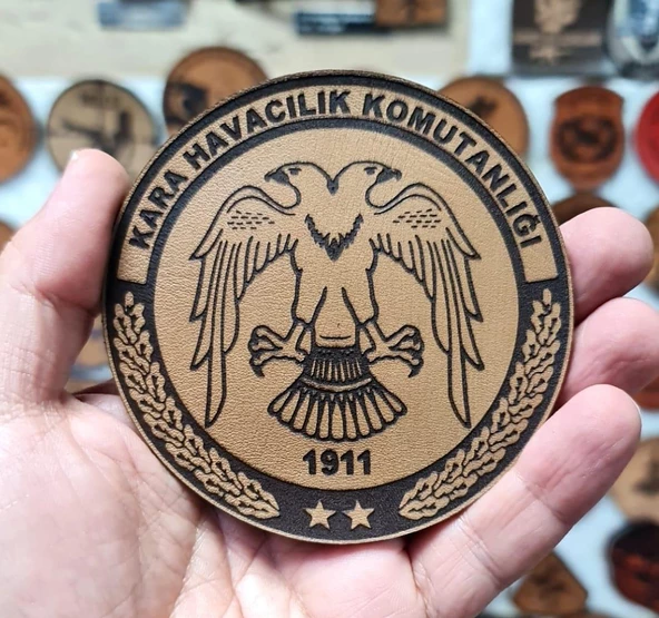 KARA HAVACILIK KOMUTANLIĞI  Deri PEÇ - Arma - Leather Patch - Resim 2