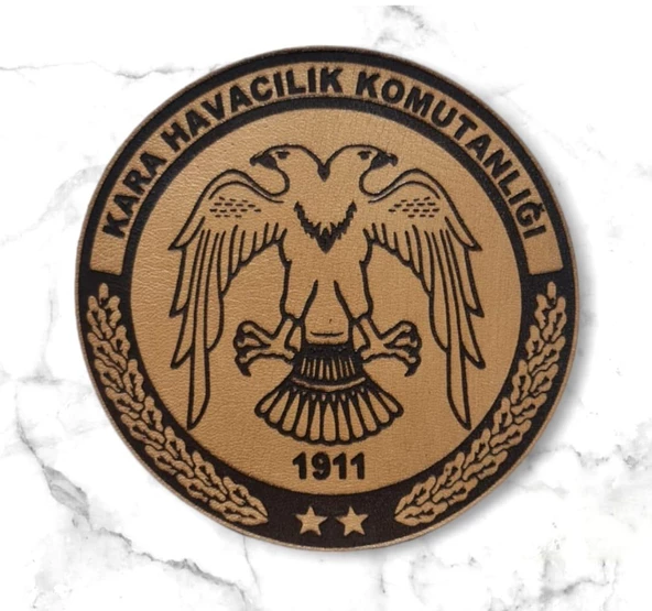 KARA HAVACILIK KOMUTANLIĞI  Deri PEÇ - Arma - Leather Patch - Resim 3