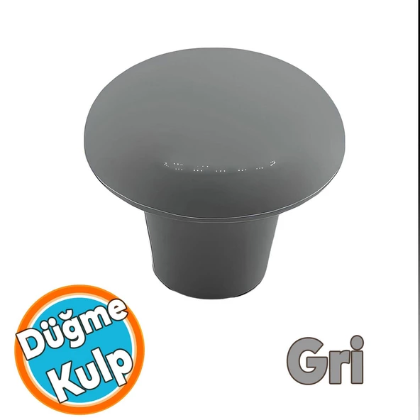 Mobilya Düğme Sert Plastik Gri Dolap Mutfak Dolabı Çekmece Dolap Kapak Kulpu Kulbu Kulp ürün görseli 1
