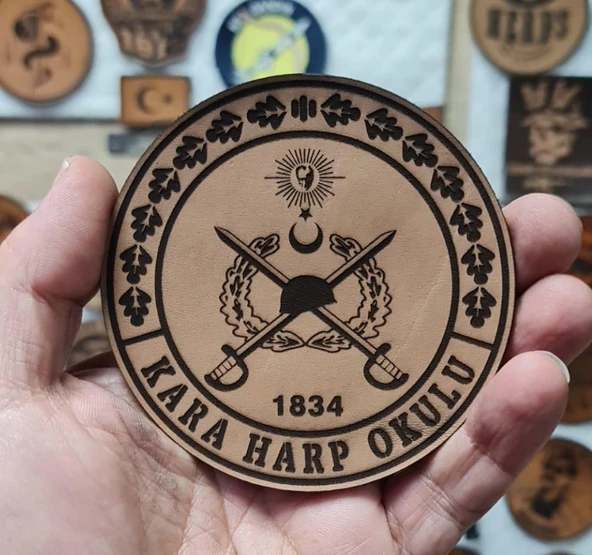 KARA HARP OKULU Deri PEÇ - Arma - Leather Patch - Resim 2