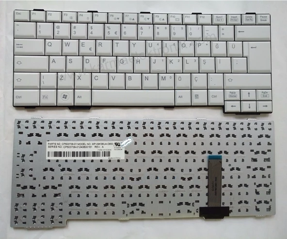 Fujitsu Lifebook CP474611-01 Notebook Klavyesi - Beyaz - TR - Resim 2