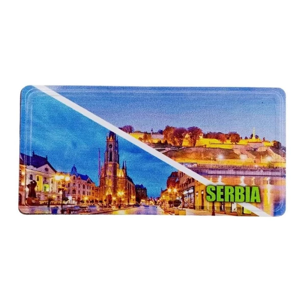 Sırbistan Temalı Plaka Magnet ürün görseli 1