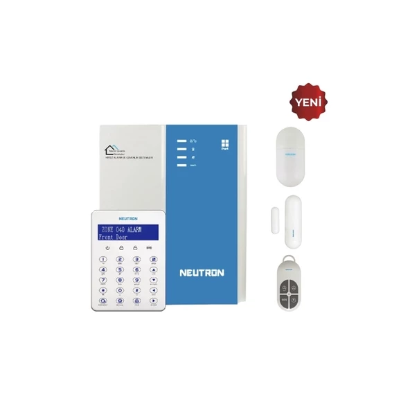 NEUTRON NTA-GNA8545-4G 4bölgeli (Zon) GSM+GPRS Kablolu/Kablosuz Alarm Seti (Siren Yok) ürün görseli 1