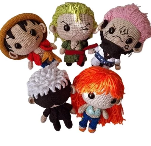 Anime Karakterler Takımı Amigurumi Organik Oyuncak ürün görseli 1