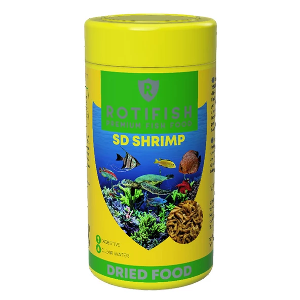 Rotifish Sd Shrimp Kurutulmuş Karides Balık Yemi 100 ml ürün görseli 1