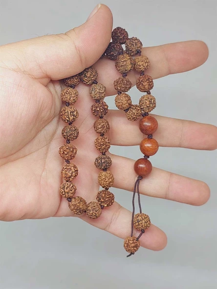 Rudraksha Tohum Düğümlü 33lük Tesbih  (51622) ürün görseli 1