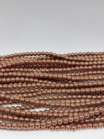Bileklik Boy Hematit Taşı Yarım Dizi 3mm (35600) (17CM UZUNLUĞUNDADIR) ürün görseli 1