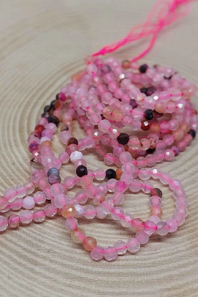 Bileklik Boy Pembe Opal Taşı Yarım Dizi 2,5mm (17CM UZUNLUĞUNDADIR) ürün görseli 1