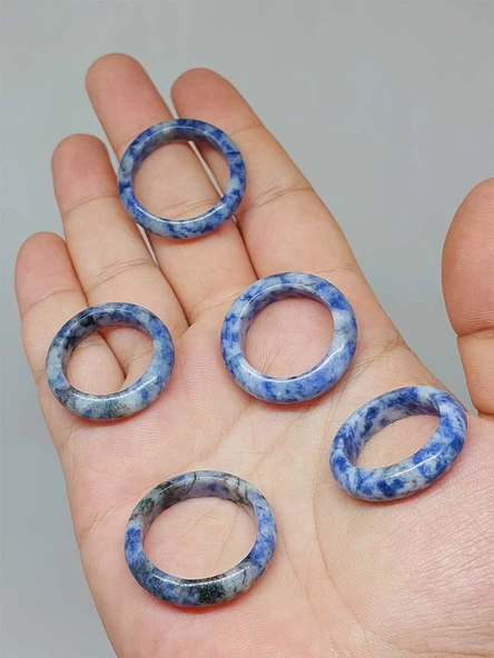 Sodalit Taşı Yüzük 6mm Kalınlığında (Standart Ölçü) (51496) ürün görseli 1